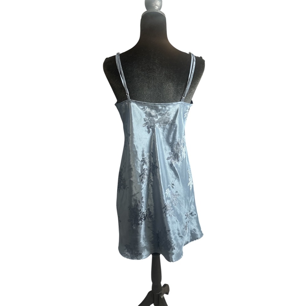 VTG Valerie Stevens Blue Floral Satin Slip
Dress - Picture 5 of 7